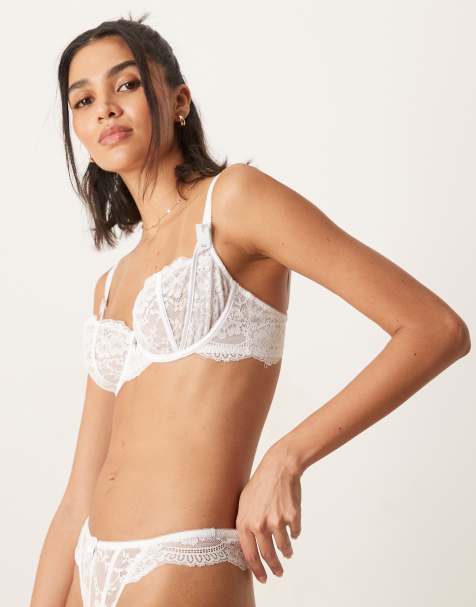 Boux Avenue Jasmine lingerie set in white - view 1