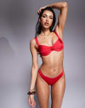 [Boux Avenue] Boux Avenue knot front bikini top in red 12 C Red