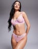 Boux Avenue Layla embroidered flower ribbon soft plunge bra in pink