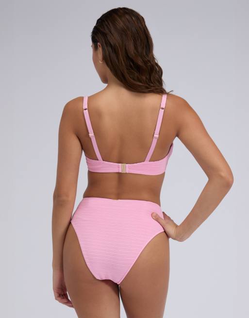 Boux Avenue Mirada starfish balconette bikini top underwired swimwear in pink, 2 of 7