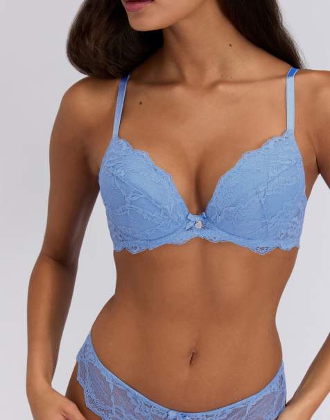 Boux Avenue Mollie lace lingerie set in cornflower - view 1