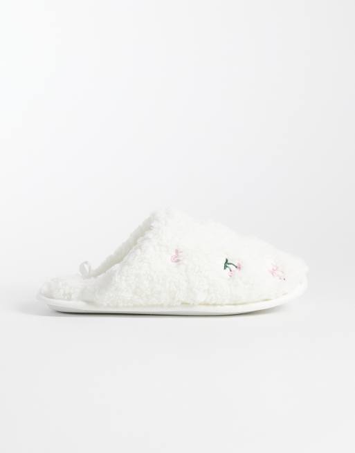 Boux Avenue - mule slipper bordada con estampado de lazos, corazones y cerezas, 4 de 4