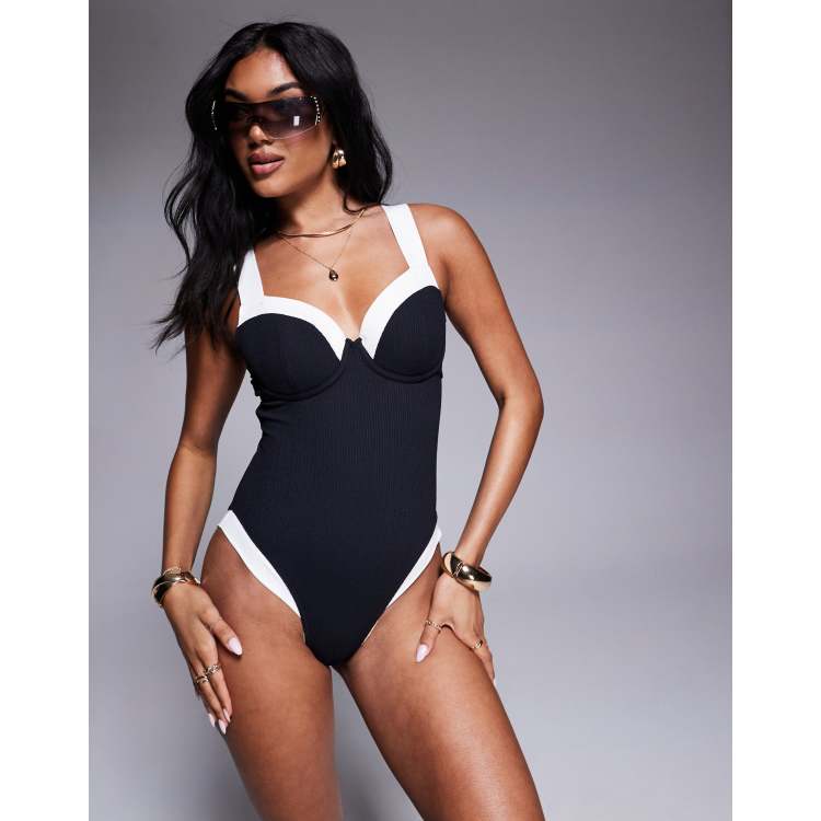 ハーリップトゥ 水着 2Way Cut-Out Ribbed Swimwear 207427577-1-black?$n_750w$&wid
