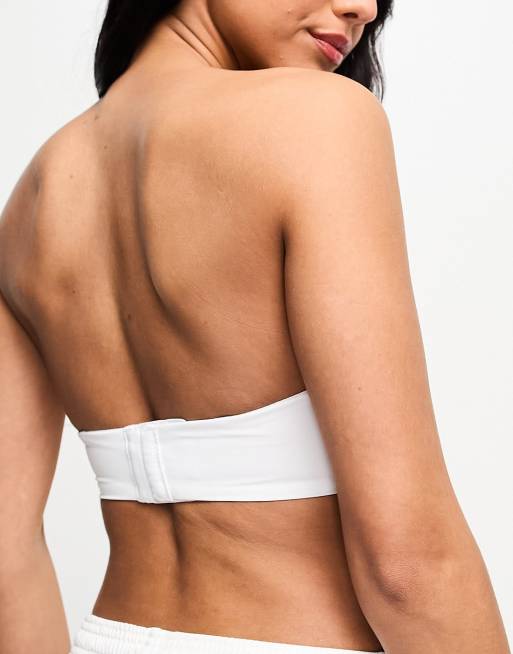 Boux Avenue - Reggiseno con scollo profondo senza spalline bianco imbottito per coppe A-DD , 2 di 4
