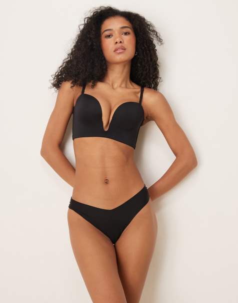 Boux Avenue Strapless u-wire microfibre multiway bra in 00 dark - view 1