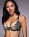 [Boux Avenue] Boux Avenue strappy sexy hardware balconette bra in green (Part of a set) 16 E GREEN