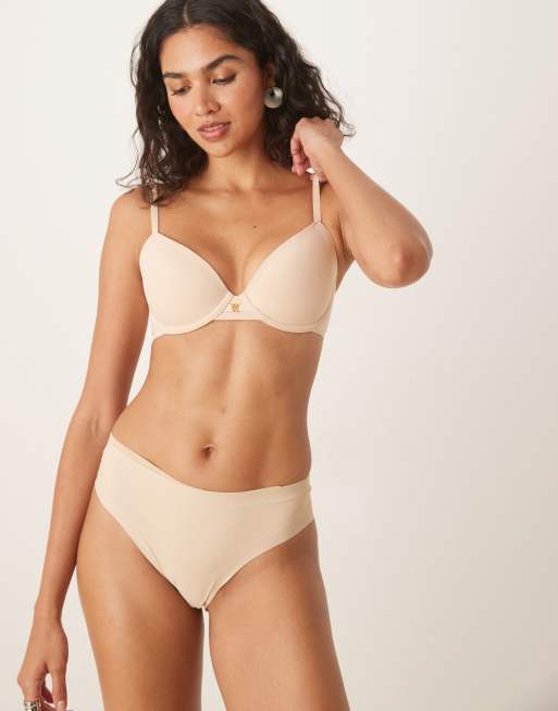 Boux Avenue Ultra light microfibre plunge t-shirt bra in 02 fair, 2 of 4