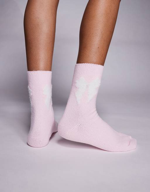 Boux Avenue - Zachte sokken met strik in roze, 3 van 3