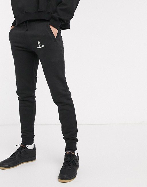 Bowlcut joggers with logo in black