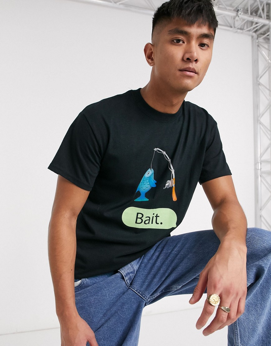 Bowlcut - T-shirt met print in zwart