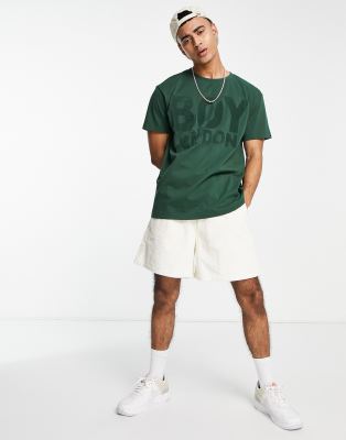 BOY London hemus flock t-shirt in green