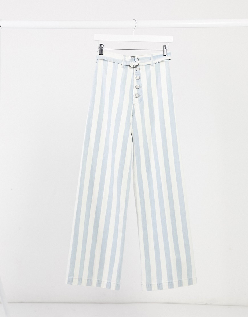 Boyish - Charley - Kick-flared jeans met krijtstreep-Blauw