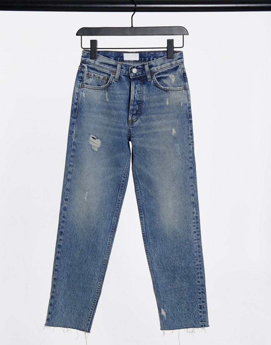 Boyish Recycled Cottton Tommy straight leg jeans in mid blue