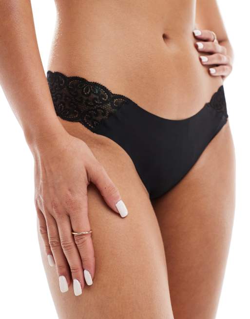 Braguitas brasileñas negras sin costuras Party Pants de Cotton On, 3 de 4