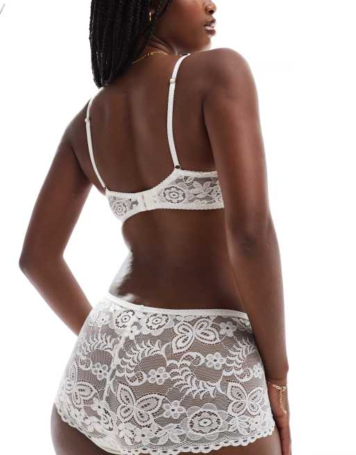 Braguitas color crema de estilo culotte de encaje delicado de Cotton On, 2 de 4