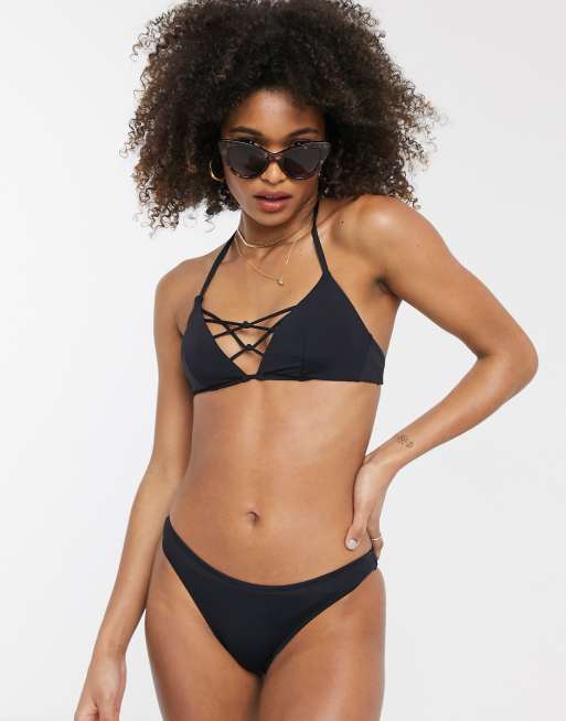 Braguitas de bikini brasileñas de pernera alta en negro St Barts de Dorina, 4 de 4