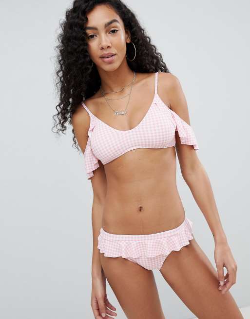 Braguitas de bikini con bajo con volantes y diseño de vichy de Juicy Couture