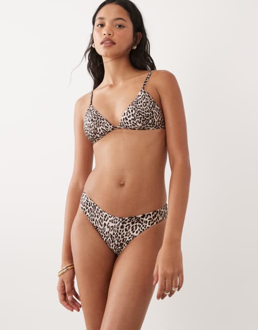 Bikini de ajuste perfecto con estampado de leopardo de satén de Good American, 3 de 3
