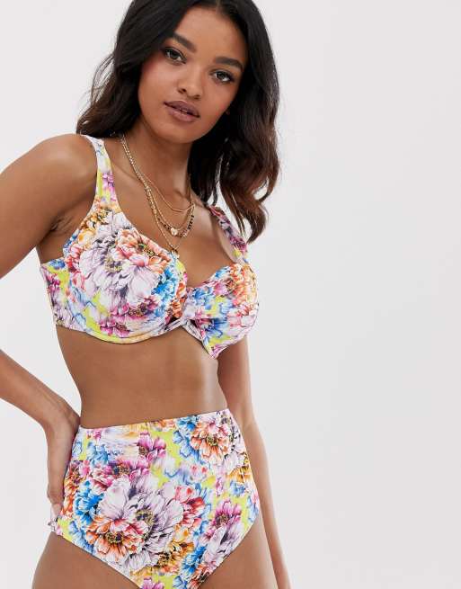 Bikini de copas grandes escotado con detalle retorcido exclusivo de ASOS DESIGN, 3 de 3