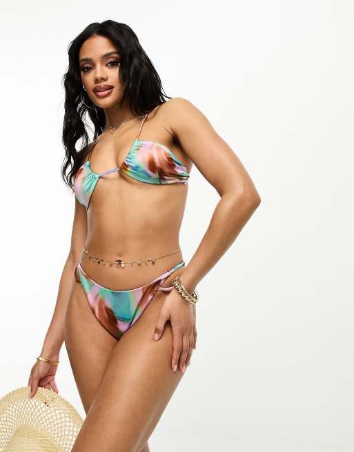 Braguitas de bikini multicolores con tiras dobles de ASYOU ASOS