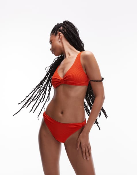 Braguitas de bikini naranjas de tejido rugoso de & Other Stories - view 1