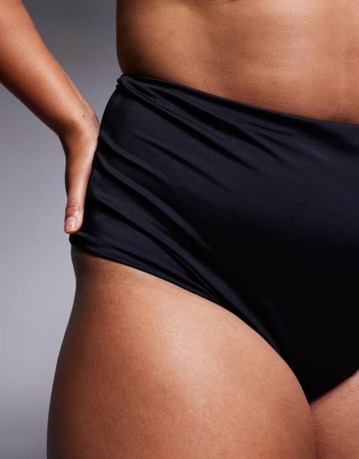 Braguitas de bikini negras de talle alto Maya Mix & Match de ASOS DESIGN Curve , 2 de 4