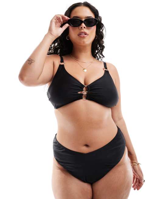 Braguitas de bikini negras de Yours (parte de un conjunto)