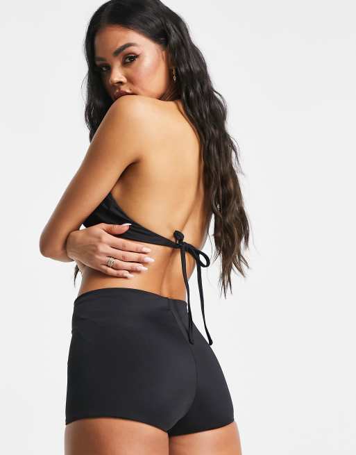 Braguitas de bikini negras tipo shorts de talle alto Mix & Match de ASOS DESIGN , 2 de 4
