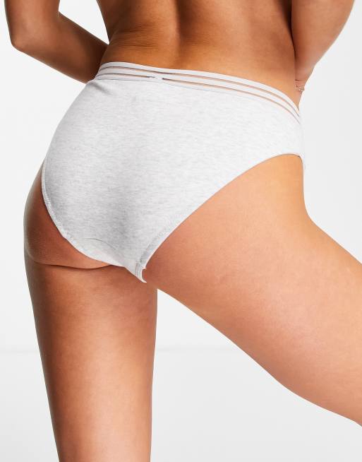 Braguitas gris jaspeado de algodón suave Love Twist de Pour Moi, 2 de 4