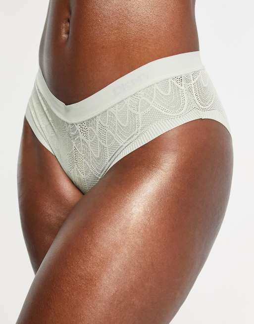 Braguitas hipster color salvia desértico de encaje suave de DKNY Intimates