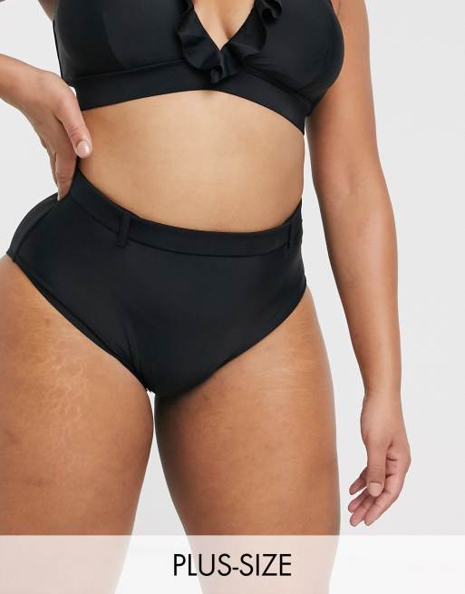 Braguitass de bikini de talle alto en negro de Simply Be