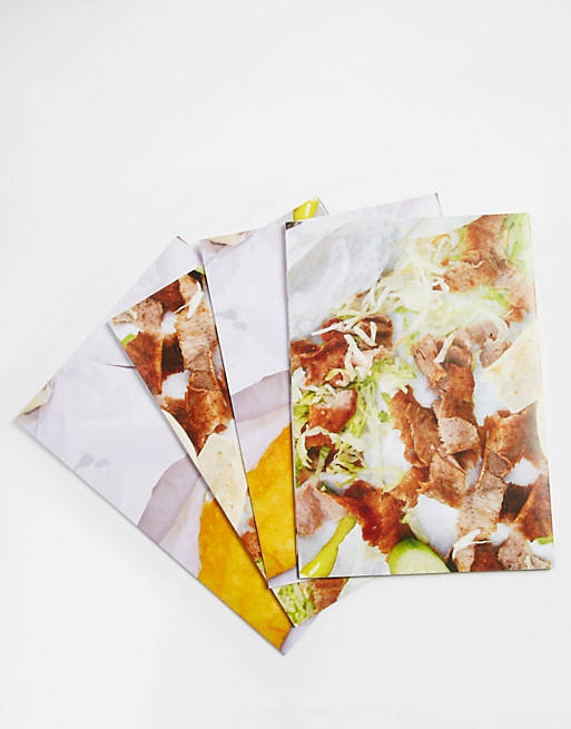 Brainbox Candy Fast Food Gift Wrap 4 Sheets