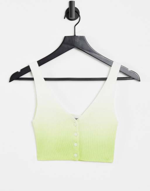 Bralette amarillo degradado de punto de algodón Jeanette de Weekday - YELLOW