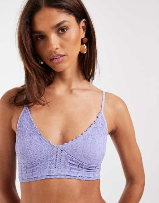 Bralette azul añil sin costuras Heirloom de Free People, 4 de 4