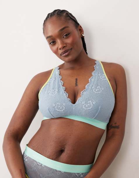 Bralette de copas grandes azul denim de encaje Trilogy de Lemonade Dolls - view 1