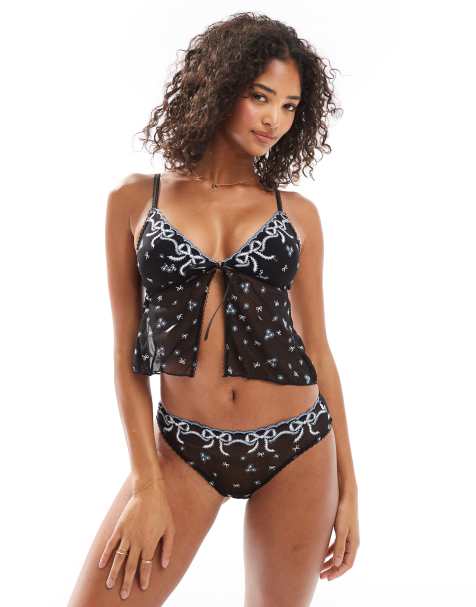 Bralette largo negro con lazos Trixie de Cotton On - view 1