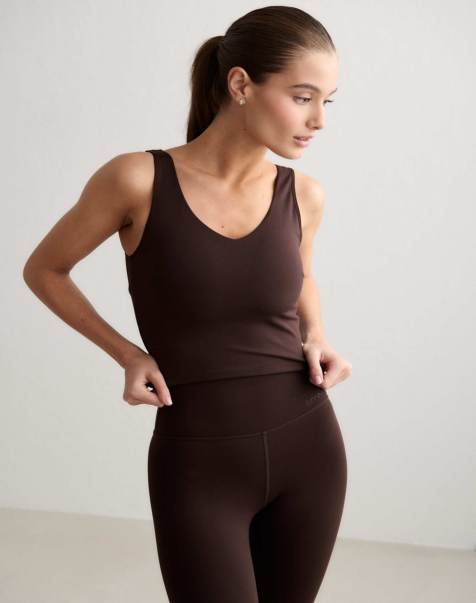 Bralette marrón chocolate Sense de Aim'n - view 1