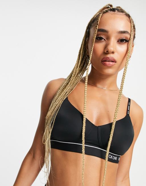 Bralette negro con forro ligero de microfibra CK one de Calvin Klein, 4 de 4