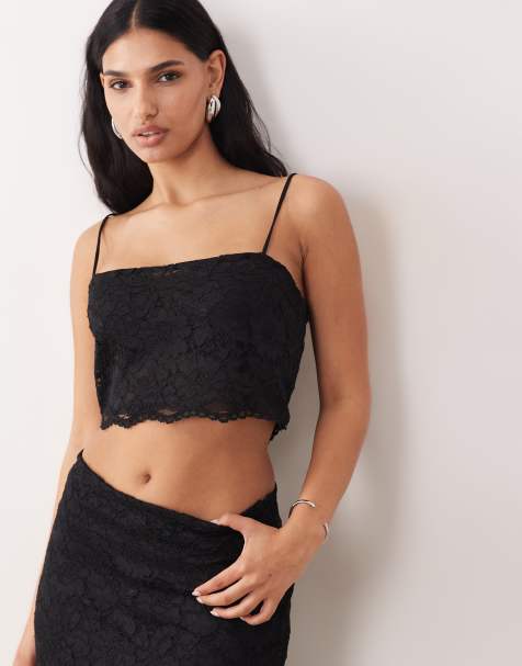 Bralette negro de encaje de ASOS DESIGN (parte de un conjunto) - view 1