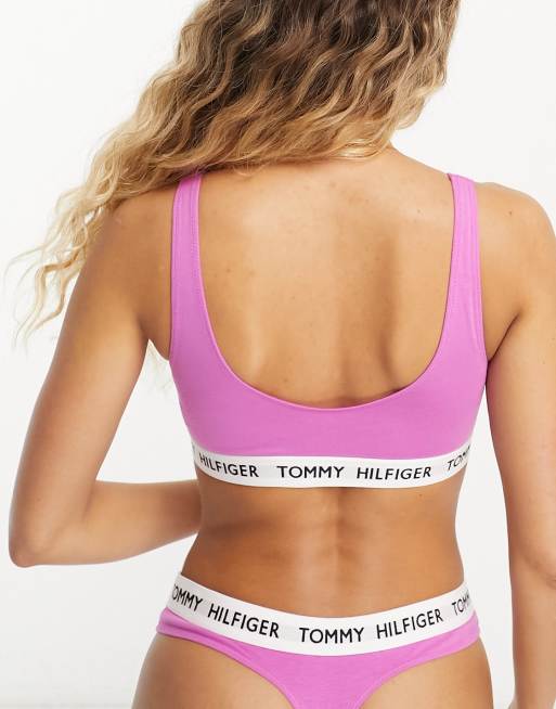 Bralette rosa sin forro de mezcla de algodón 85 de Tommy Hilfiger, 2 de 4