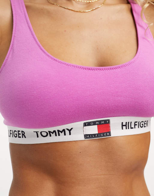 Bralette rosa sin forro de mezcla de algodón 85 de Tommy Hilfiger, 3 de 4