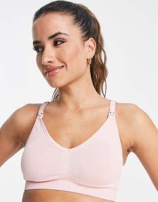 Bravado Body Silk seamless nursing bra in peony pink-Brown