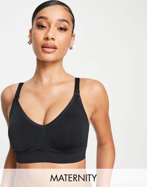Bravado – Body Silk – Svart, mjuk amningsbehå i nylon med sömlös design - SVART