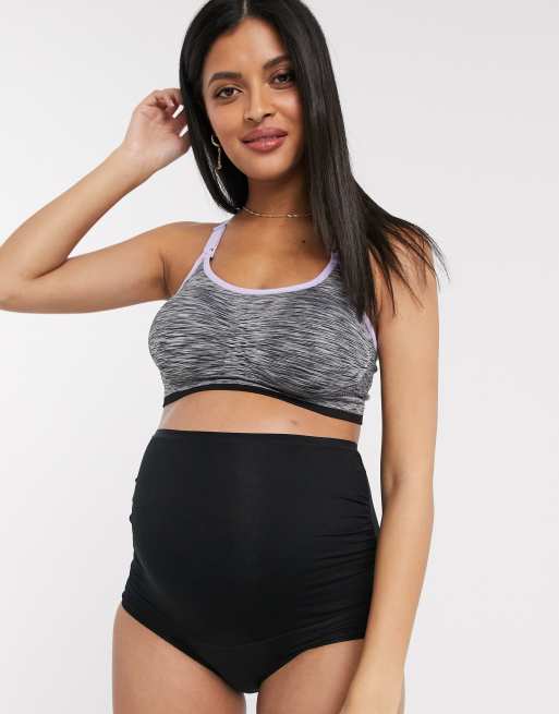 High Impact Maternity and Feeding Sports Bra Black