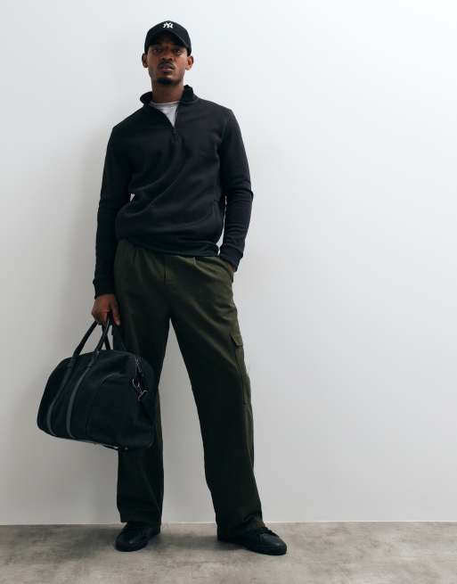Brave Soul 1/4 zip sweatshirt in black, 2 of 9