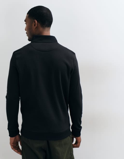 Brave Soul 1/4 zip sweatshirt in black, 5 of 9