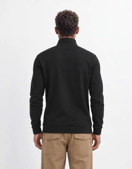 Brave Soul 1/4 zip sweatshirt in black, 7 of 9