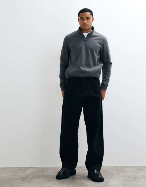 Brave Soul 1/4 zip sweatshirt in charcoal, 2 of 10