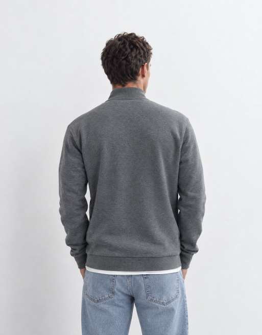 Brave Soul 1/4 zip sweatshirt in charcoal, 8 of 10