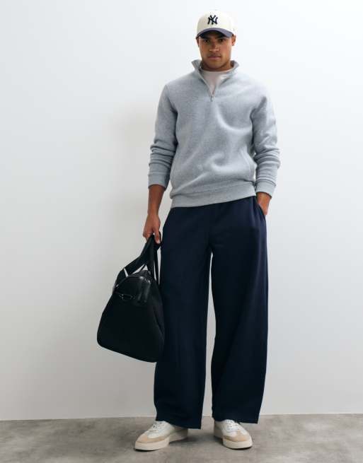 Brave Soul 1/4 zip sweatshirt in light gray, 3 of 10
